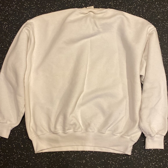 Vintage Jerzees Men’s XL White Cotton Graohic Fitted Crewneck - Picture 4 of 4